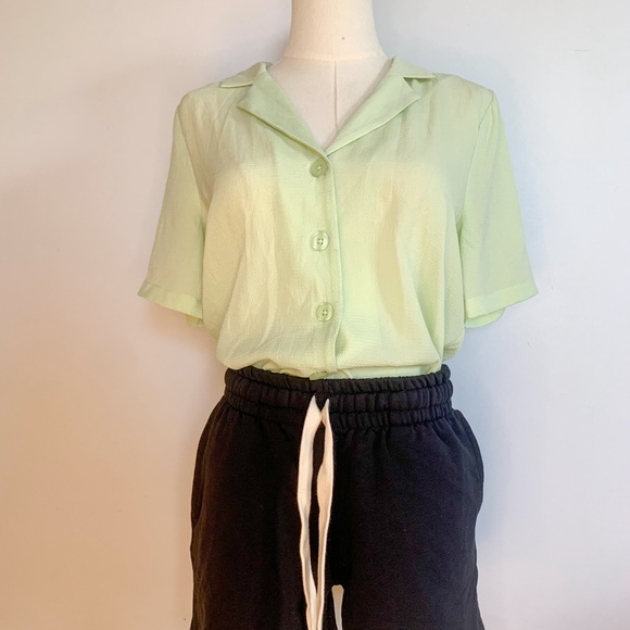 Twik Waffled Open Collar Lime Green Shirt - Picture 3 of 6